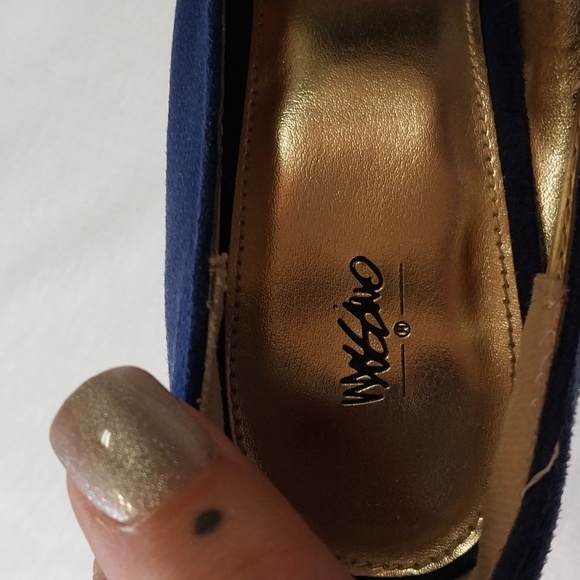 ROYAL BLUE PLATFORM WEDGE HEELS - Picture 10 of 11